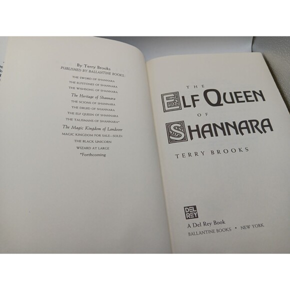 The Elf Queen of Shannara VTG 1st Edition 1st Printing by Terry Brooks 1992 HCDJ - Picture 5 of 9